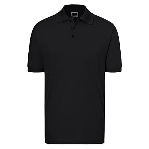 James & Nicholson alta qualità camicia polo mit polsini con braccio - nero, large