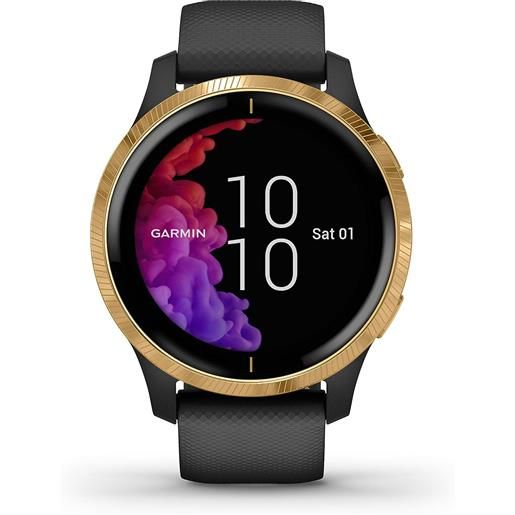 Garmin venu - smartwatch display amoled ip68 con wi. Fi gps bluetooth qualità del sonno e cardiofrequenzimetro colore nero e oro - 010-02173-33