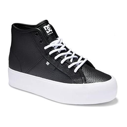 DC Shoes manuale hi wnt, scarpe da ginnastica donna, nero bianco, 42.5 eu