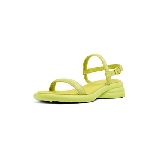 Camper spiro-k201496, sandalo con tacco donna, verde scuro, 38 eu