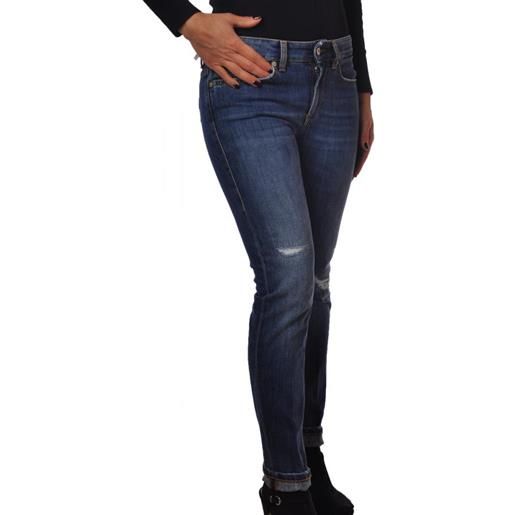 Dondup jeans gamba affusolata vita regolare cinque tasche