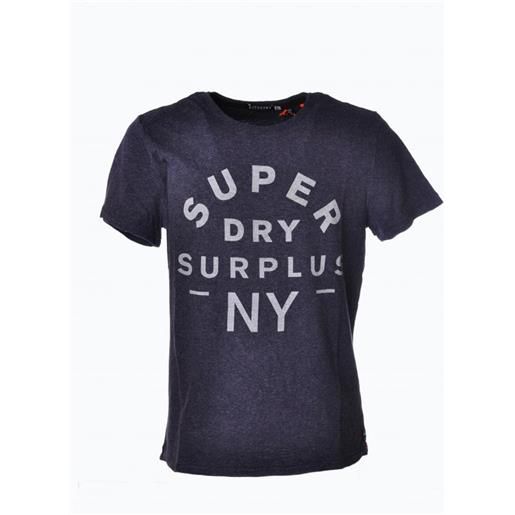Bresci superdry. T-shirt manica corta in cotone melangiato m10008tn-xss-cartazucchero