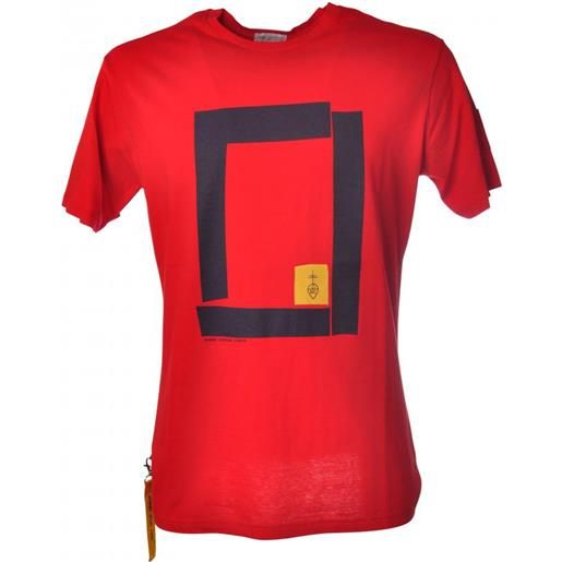 Bresci daniele alessandrini t-shirt girocollo modello avvitato m6344e6433802-9-rosso