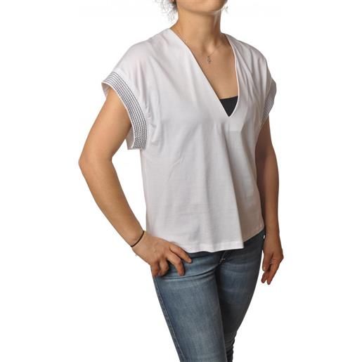 Bresci dondup t-shirt modello a scatolina s826jf0243dze3-tshirt-000bianco