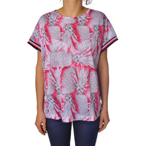 Bresci gaëlle paris t-shirt girocollo modello morbido gbd620-gbd620-rosa