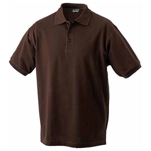 James & Nicholson classico di alta qualità polo camicia (s - 3 x l) marrone 48