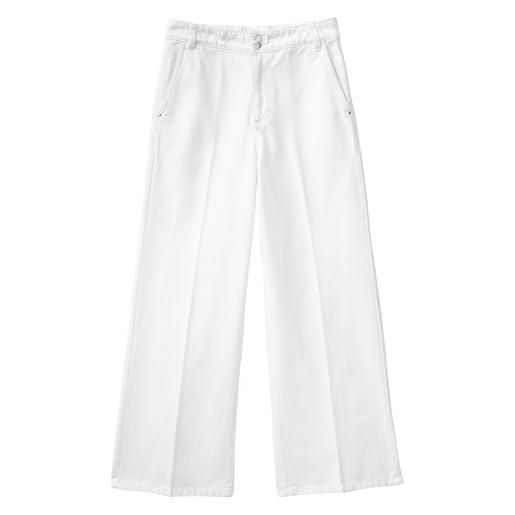 United Colors of Benetton pantalone 4dukdf032 jeans, bianco ottico 101, 48 donna