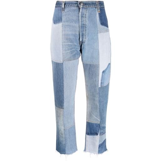 RE/DONE jeans con design patchwork - blu