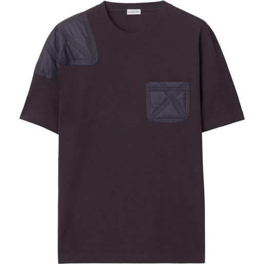Burberry t-shirt con inserti - viola