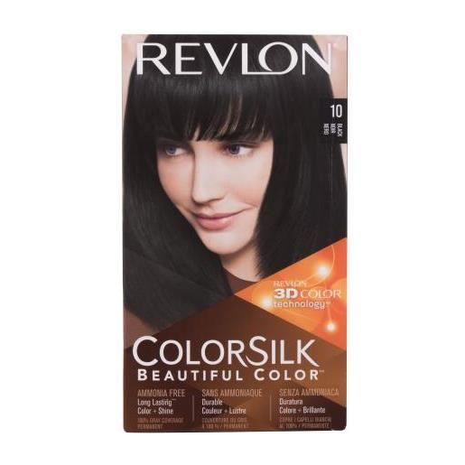 Revlon colorsilk beautiful color tonalità 10 black cofanetti tinta per capelli colorsilk beautiful color 59,1 ml + sviluppatore 59,1 ml + balsamo 11,8 ml + guanti per donna