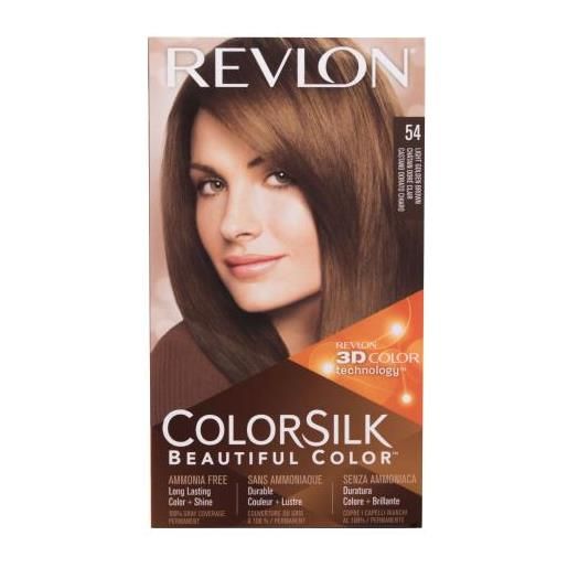 Revlon colorsilk beautiful color tonalità 54 light golden brown cofanetti tinta per capelli colorsilk beautiful color 59,1 ml + sviluppatore 59,1 ml + balsamo 11,8 ml + guanti per donna