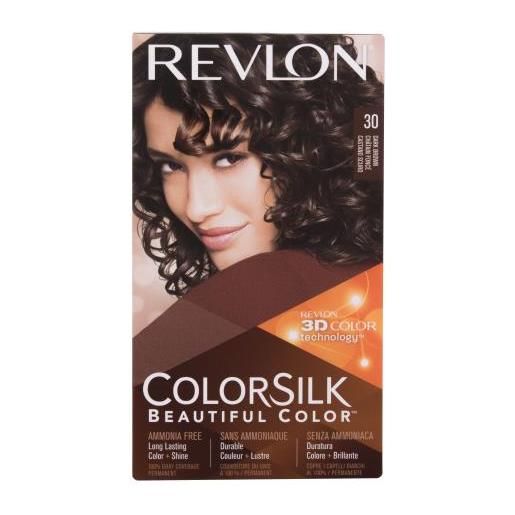 Revlon colorsilk beautiful color tonalità 30 dark brown cofanetti tinta per capelli colorsilk beautiful color 59,1 ml + sviluppatore 59,1 ml + balsamo 11,8 ml + guanti per donna