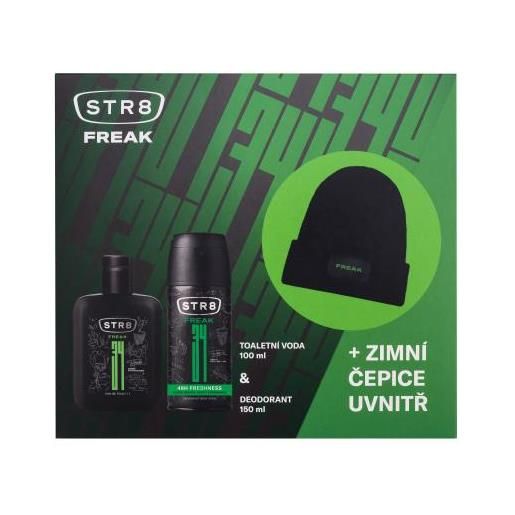 STR8 freak cofanetti eau de toilette 100 ml + deodorante 150 ml + cappello invernale per uomo