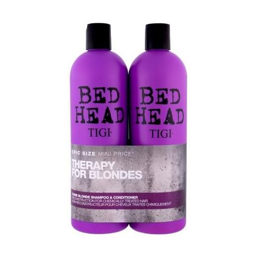 Tigi bed head dumb blonde cofanetti shampoo 750 ml + balsamo 750 ml per donna