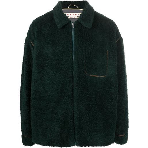 Marni giacca teddy - verde