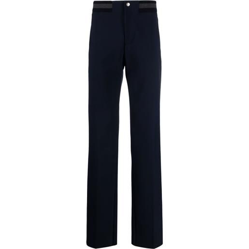 Off-White pantaloni dritti con righe laterali - blu
