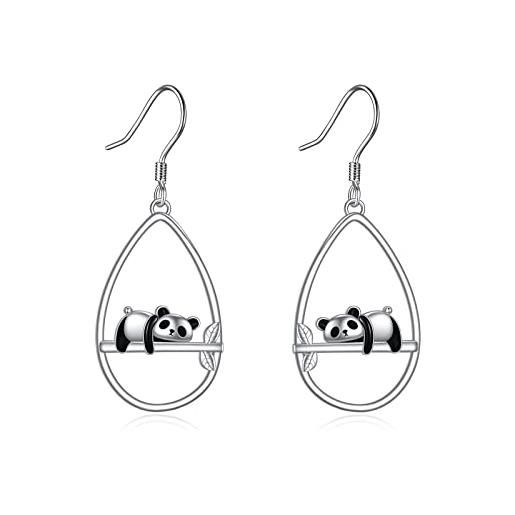 YFN orecchini panda argento sterling panda pendenti orecchini gioielli panda regali per donna bambina