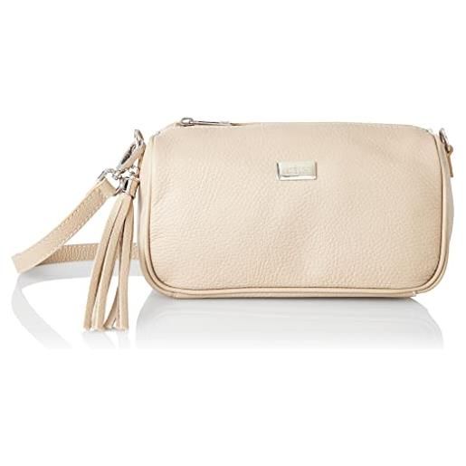 usha BLACK LABEL borsetta, borsa a mano in pelle donna, beige, einheitsgröße