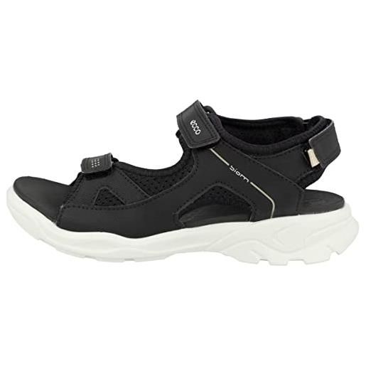 ECCO biom raft flat sandal, nero, 24 eu