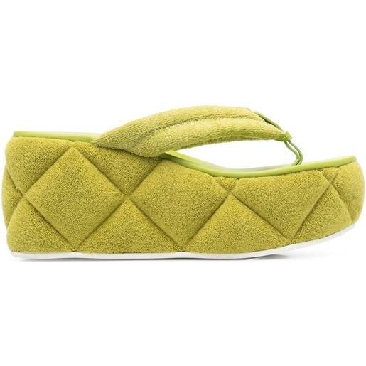 Le Silla sandali con zeppa square - verde