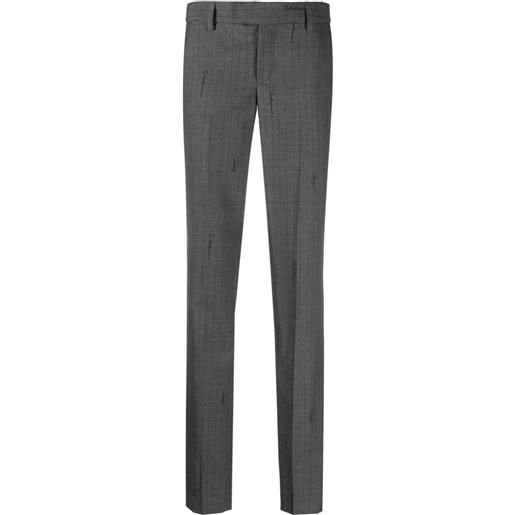 Zadig&Voltaire pantaloni slim a righe prune - grigio