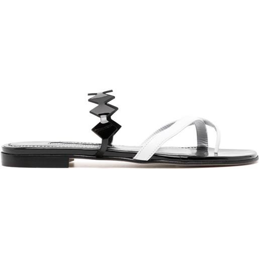 Manolo Blahnik sandali sulafa con suola piatta - nero