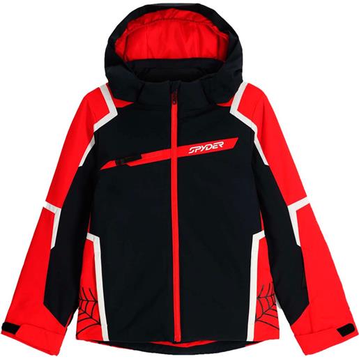 Spyder challenger jacket rosso, nero 10 years ragazzo