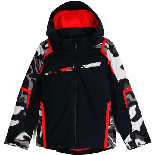 Spyder challenger jacket rosso, nero 10 years ragazzo