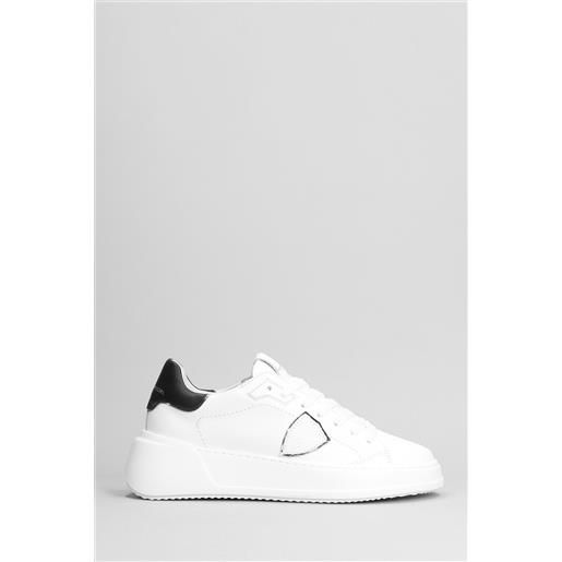 Philippe Model sneakers tres temple in pelle bianca