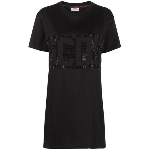 Gcds abito modello t-shirt con decorazione - nero