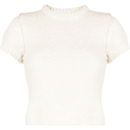Low Classic maglione con maniche a cuffia - bianco