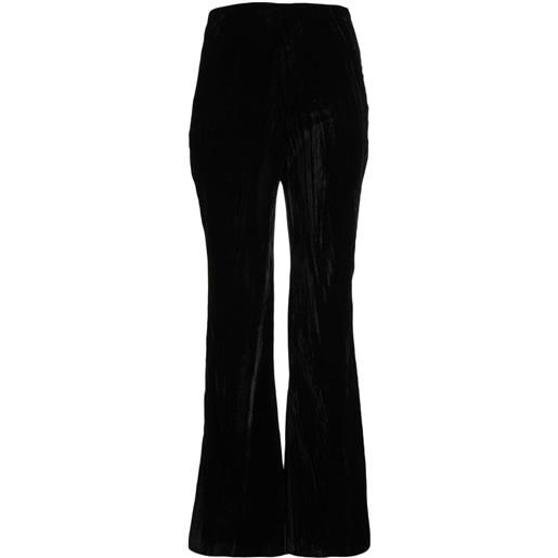 Low Classic pantaloni svasati effetto velluto - nero