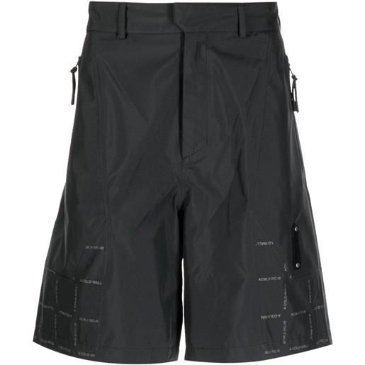 A-COLD-WALL* shorts grisdale storm con stampa - nero