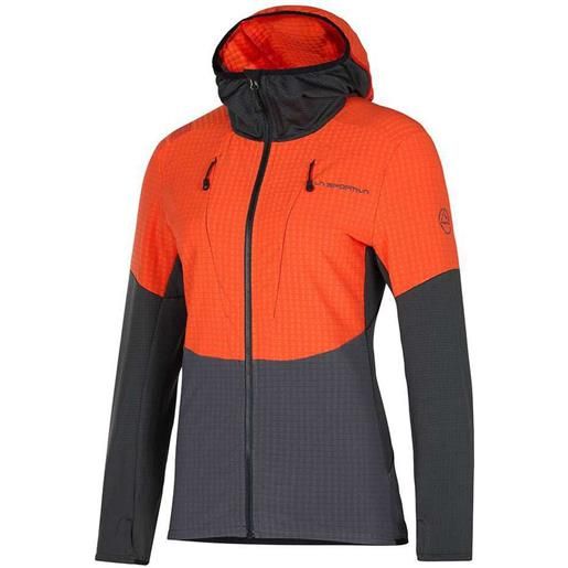 La Sportiva session tech hoodie fleece arancione s donna