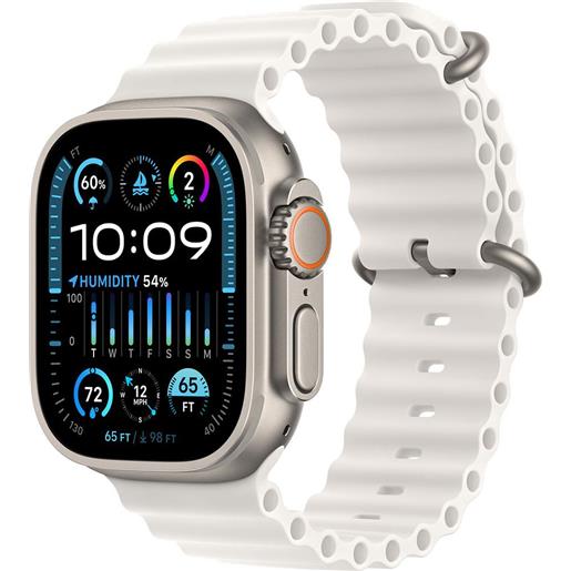 Apple watch ultra 2 gps+cellular ocean 49 mm trasparente, bianco