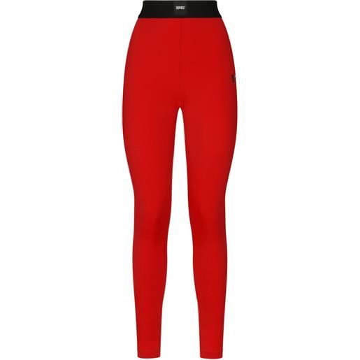 Dolce & Gabbana DGVIB3 leggings con applicazione - rosso