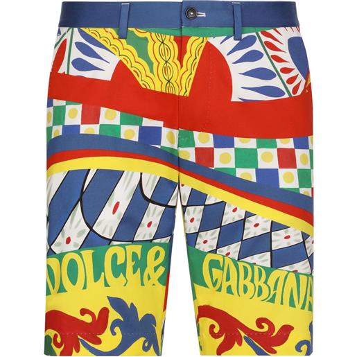 Dolce & Gabbana shorts con stampa carretto - blu