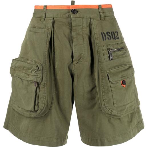 Dsquared2 shorts con tasche cargo - verde