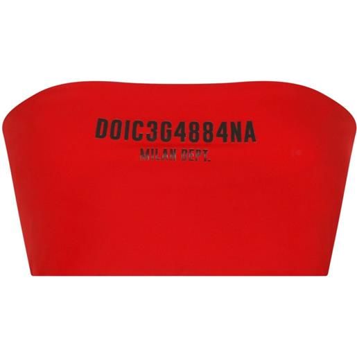 Dolce & Gabbana DGVIB3 top senza spalline con stampa - rosso