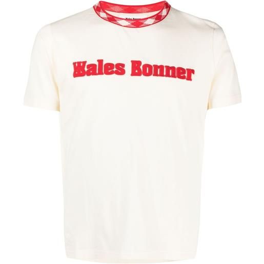 Wales Bonner t-shirt con applicazione original - toni neutri