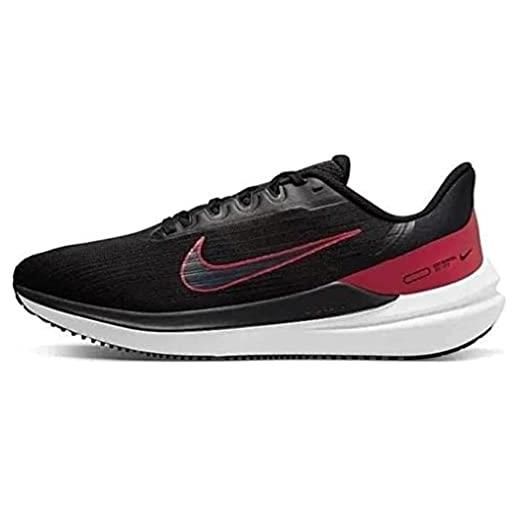 Nike air winflo 9, sneaker uomo, black/white-ashen slate-pink spell, 42.5 eu