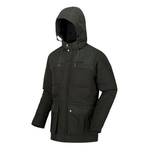 Regatta arnau water repellent thermo-guard insulated wool look jacket, giacche baffled/trapuntate uomo, bayleaf/bayleaf, xl