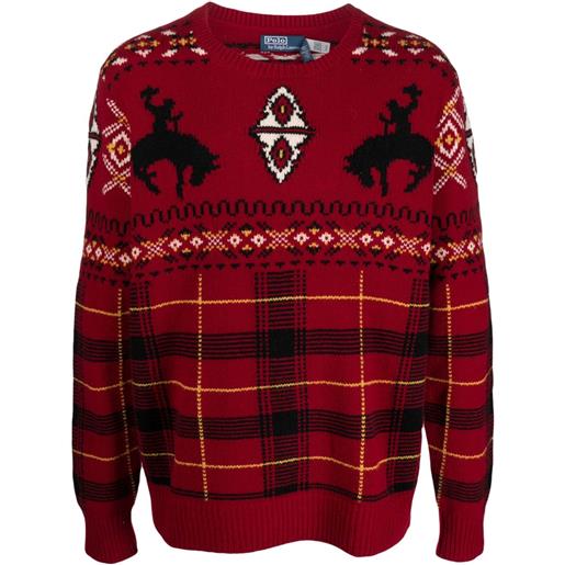 Polo Ralph Lauren maglione fair isle - rosso