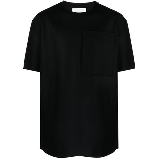 Jil Sander t-shirt con zip - nero