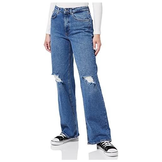 Only onljuicy hw wide leg des dnm nas995 noos jeans, dark medium blue denim, 26/30 da donna