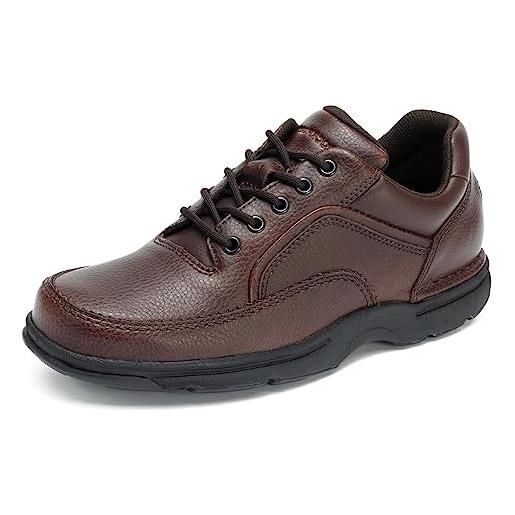 Rockport eureka walking shoe, oxford uomo, brown medium, 44 eu x-larga