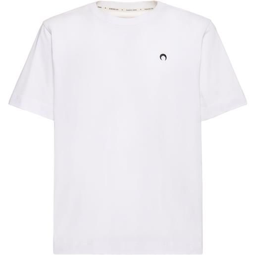 MARINE SERRE t-shirt moon in cotone organico con ricami