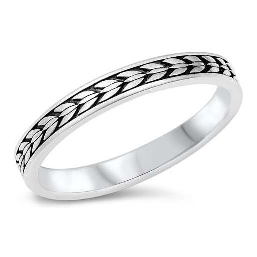 Joyara anello a fascia dal design sottile in argento sterling 925