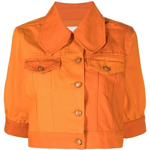 GANNI giacca crop - arancione