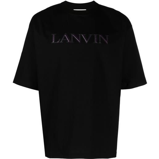 Lanvin t-shirt con applicazione logo - nero